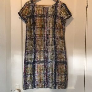 Silky, quirky dot-plaid dress from the Limited